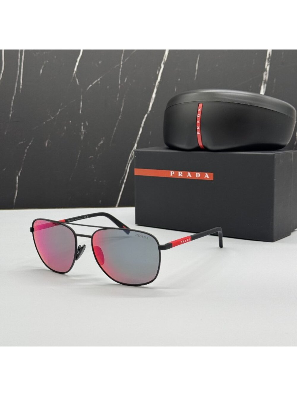 NWT Prada Linea Rossa Sunglasses PS54ZS DG008F